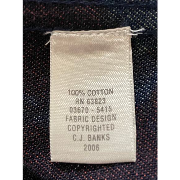 CJ Banks Wine Green Leaf Print Denim Jacket Plus Size 1X Fall Winter Casual - Picture 8 of 9